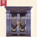 Commercial or Residential House Bronze Door, Simple Modern Design Double-leaf Swing Copper Clad Door